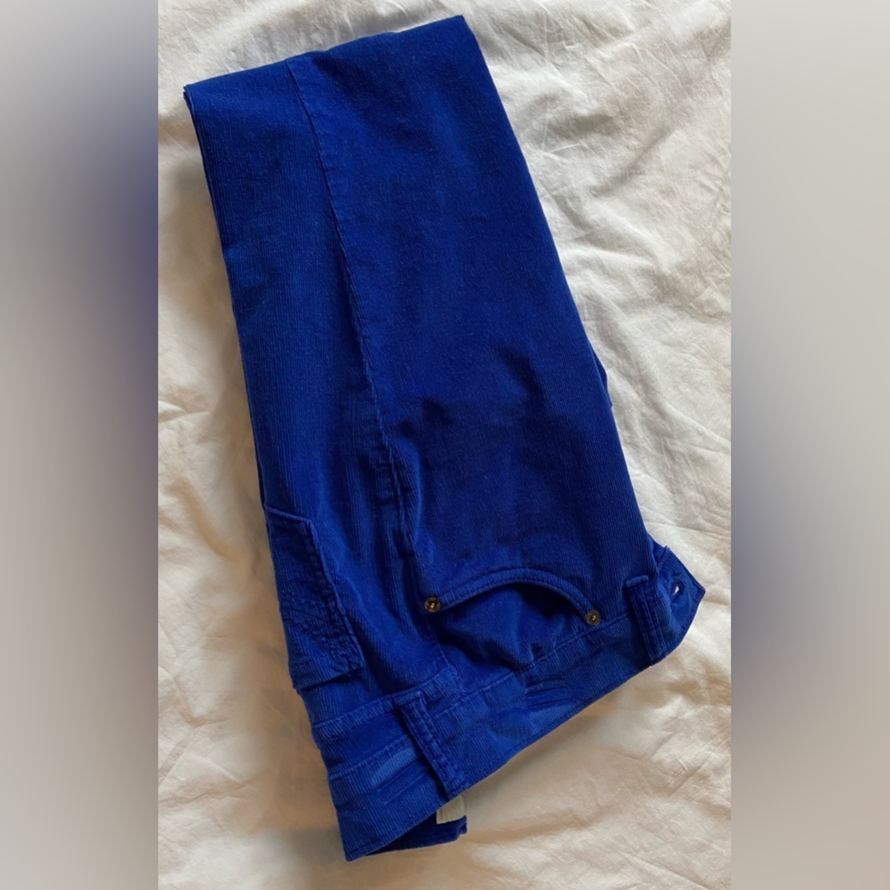 NWOT Juniors So Sz-1 Corduroy Pants- Eye Catching Bright Royal Blue, Mid-Rise,🎄 - Picture 16 of 16